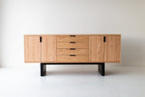Modern luxury oak credenza, The Baron by Bertu Home, front view