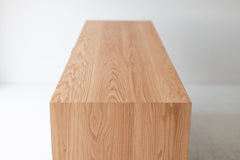 Close-up of the blackened oak base