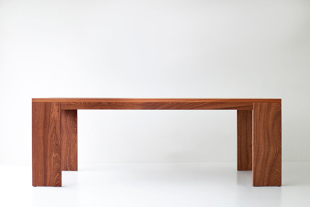 Modern Patio Furniture Chile Slatted Top Dining Table, Image 01