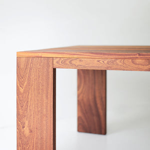 Modern Patio Furniture Chile Slatted Top Dining Table, Image 02