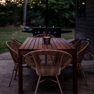 Modern Patio Furniture Chile Slatted Top Dining Table, Image 04