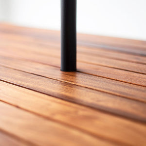 Modern Patio Furniture Chile Slatted Top Dining Table, Image 07