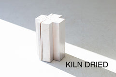 Modern luxury whitewashed maple side table, The Lennon, front view