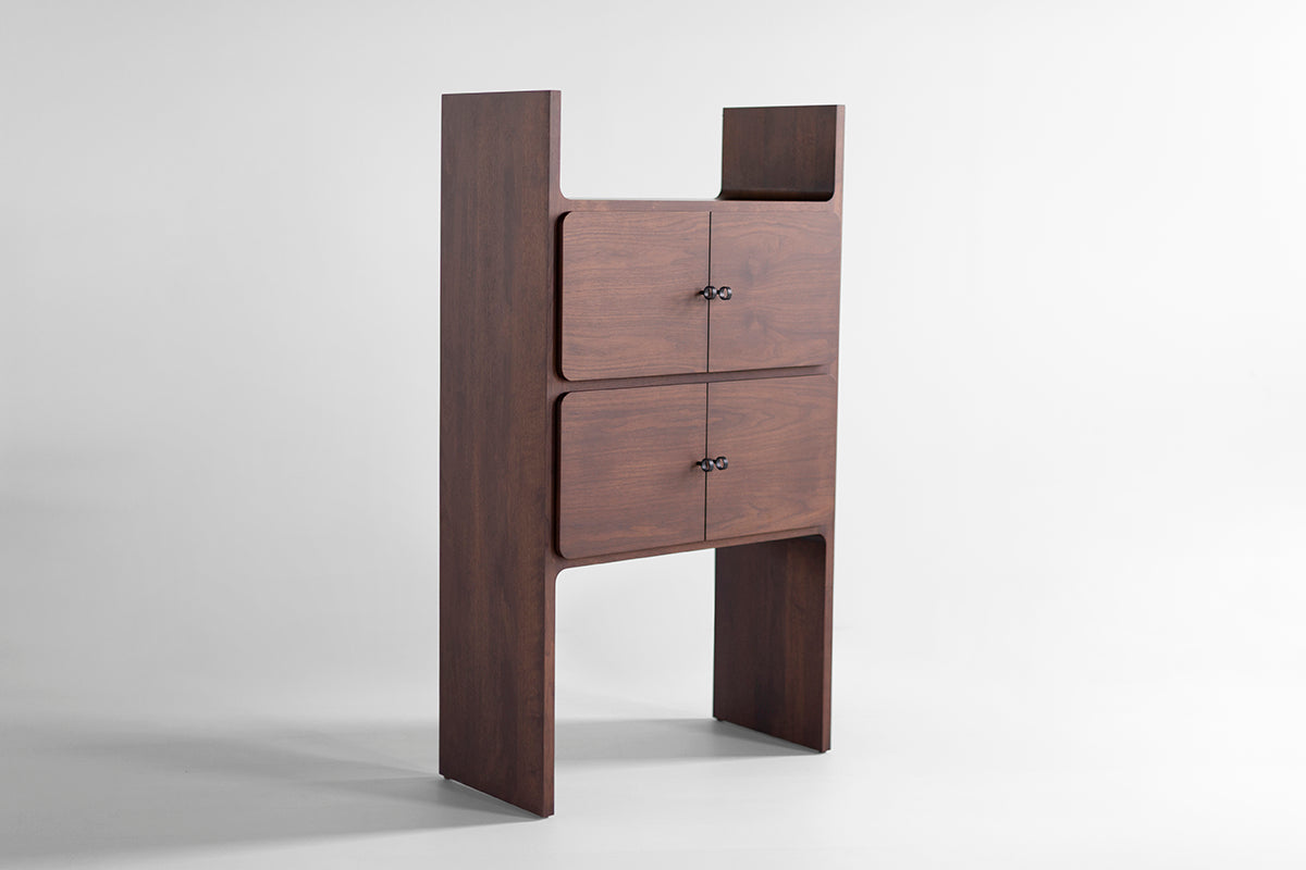 Modern Walnut Bookshelf - The Parker - 4626