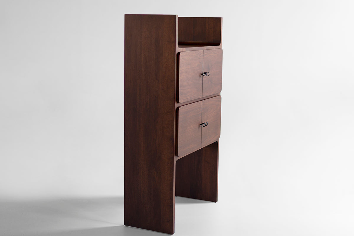Modern Walnut Bookshelf - The Parker - 4626
