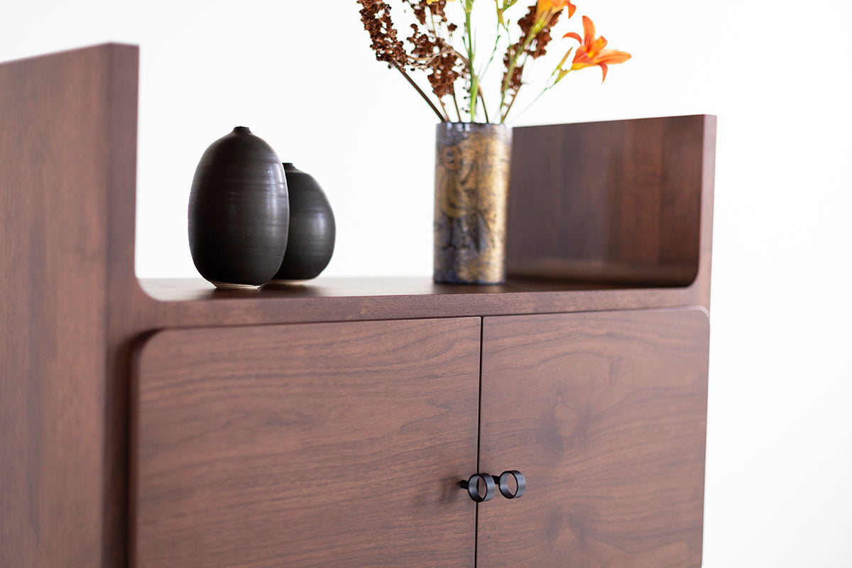 Modern Walnut Bookshelf - The Parker - 4626