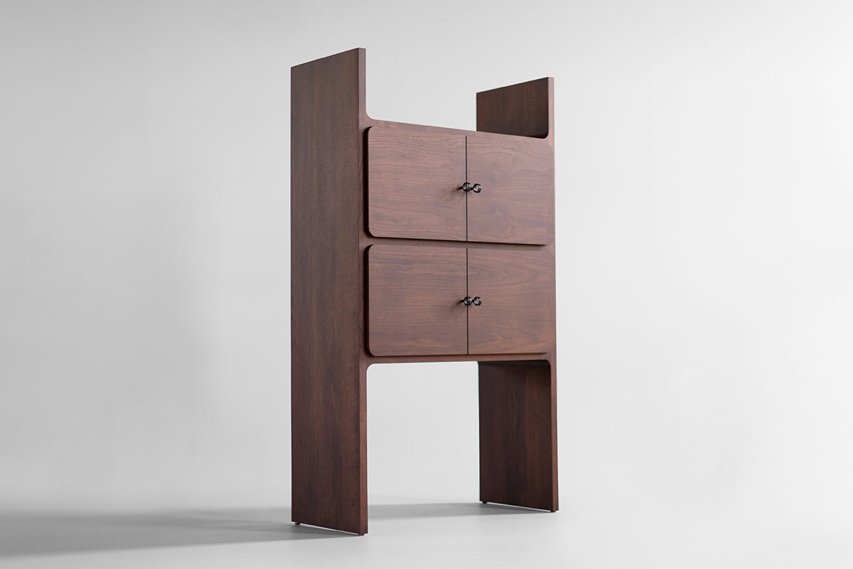 Modern Walnut Bookshelf - The Parker - 4626