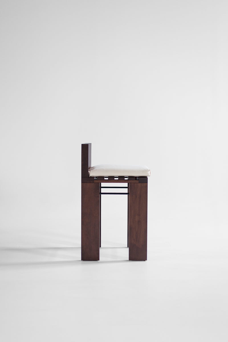 Modern Walnut Chile Counter Stool - 6126
