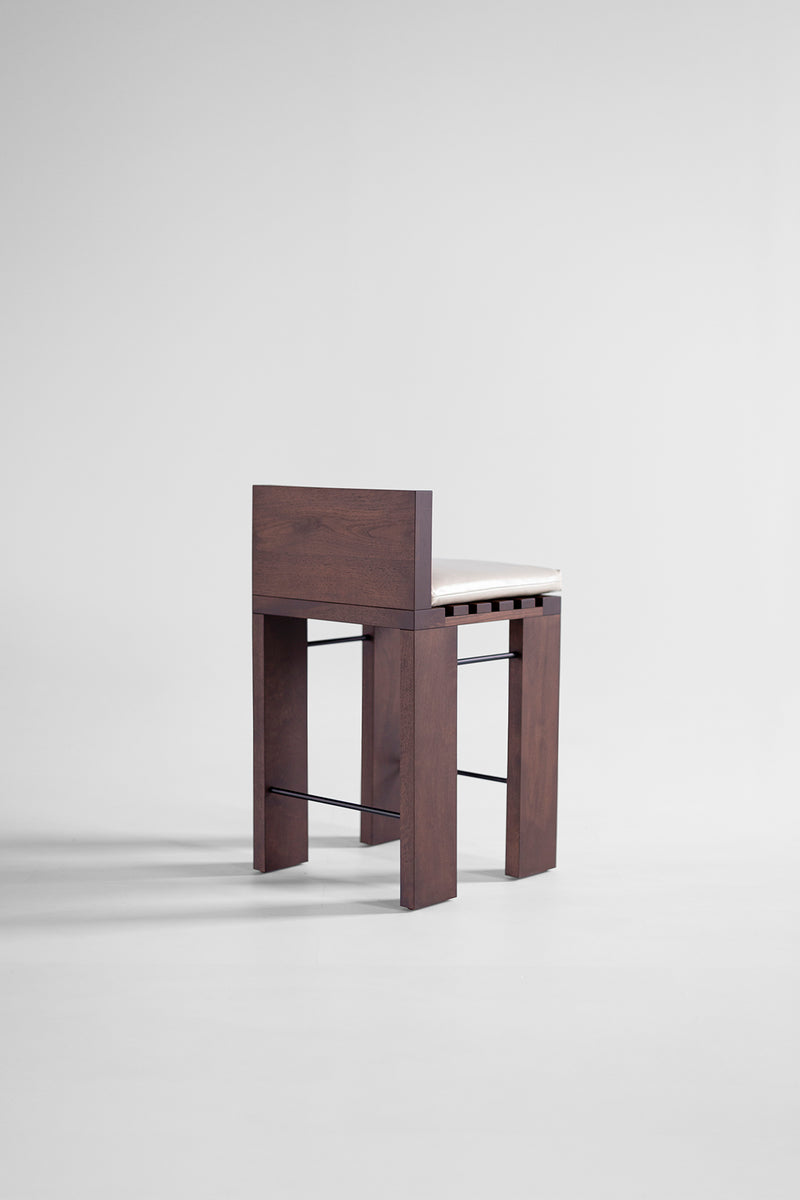 Modern Walnut Chile Counter Stool - 6126