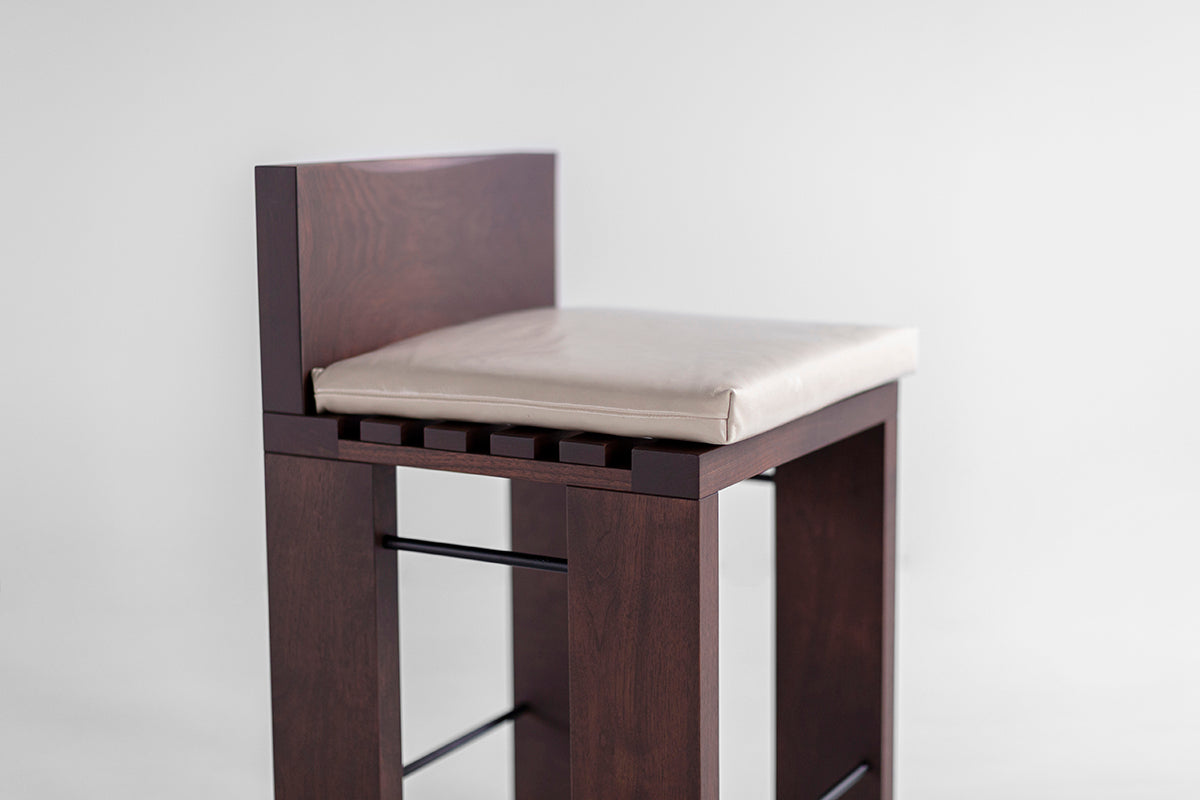 Modern Walnut Chile Counter Stool - 6126