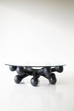 Side profile of the black bronze coffee table