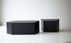 Close-up of the mitered box construction