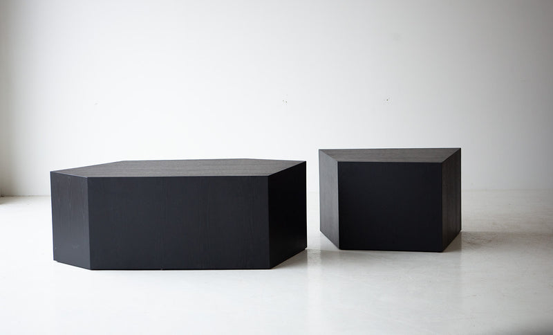 Close-up of the mitered box construction
