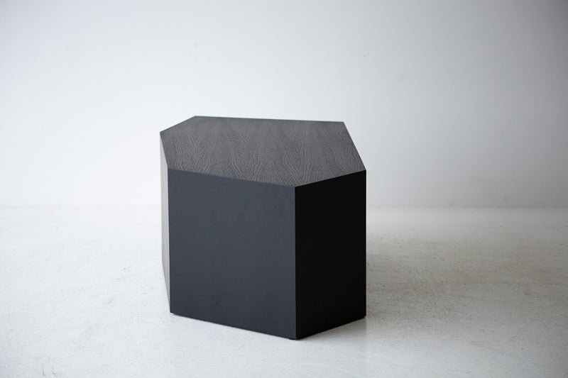 Organic modern Crag Tables coffee table styled in a bright living space
