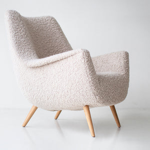 Modern Danish Lounge Chairs by Lawrence Peabody | Boulcle Fabric 5