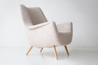 Modern Danish Lounge Chairs by Lawrence Peabody | Boulcle Fabric 5