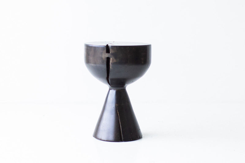 Modern luxury maple dining stool with a hand sculpted trunk form, the Boca Uno