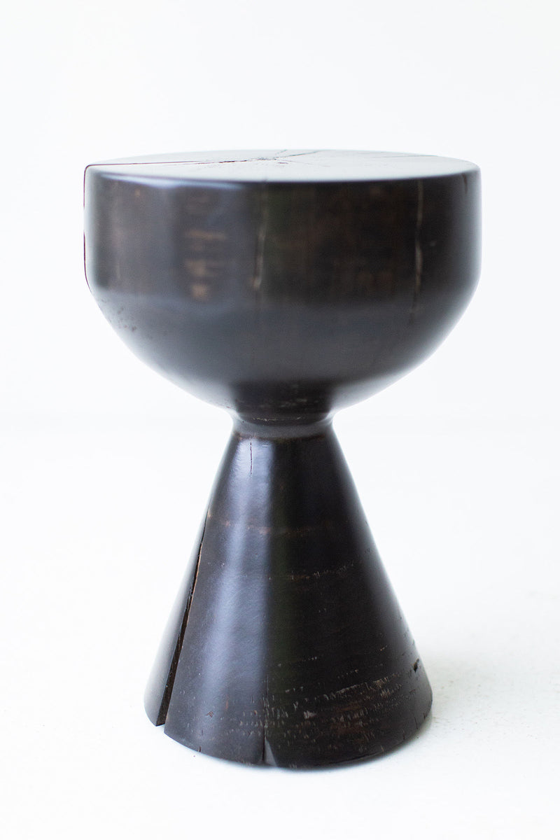 Close-up of the aged finish on the wood