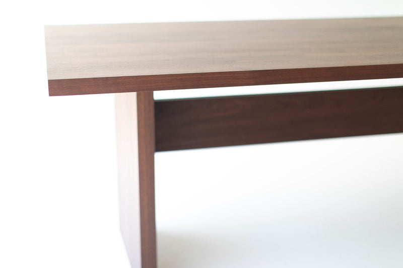 Bertu Home Toko Table showing solid walnut construction