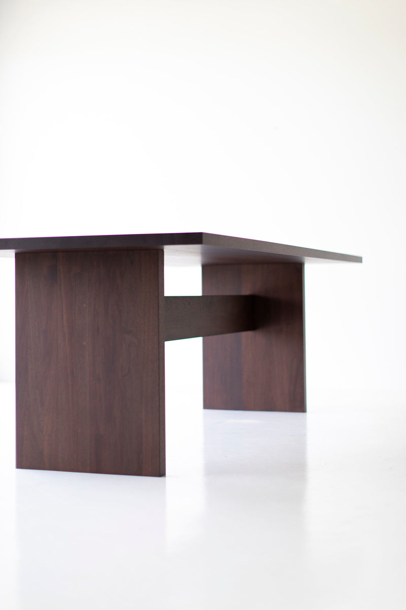 Side profile of the Toko modern dining table