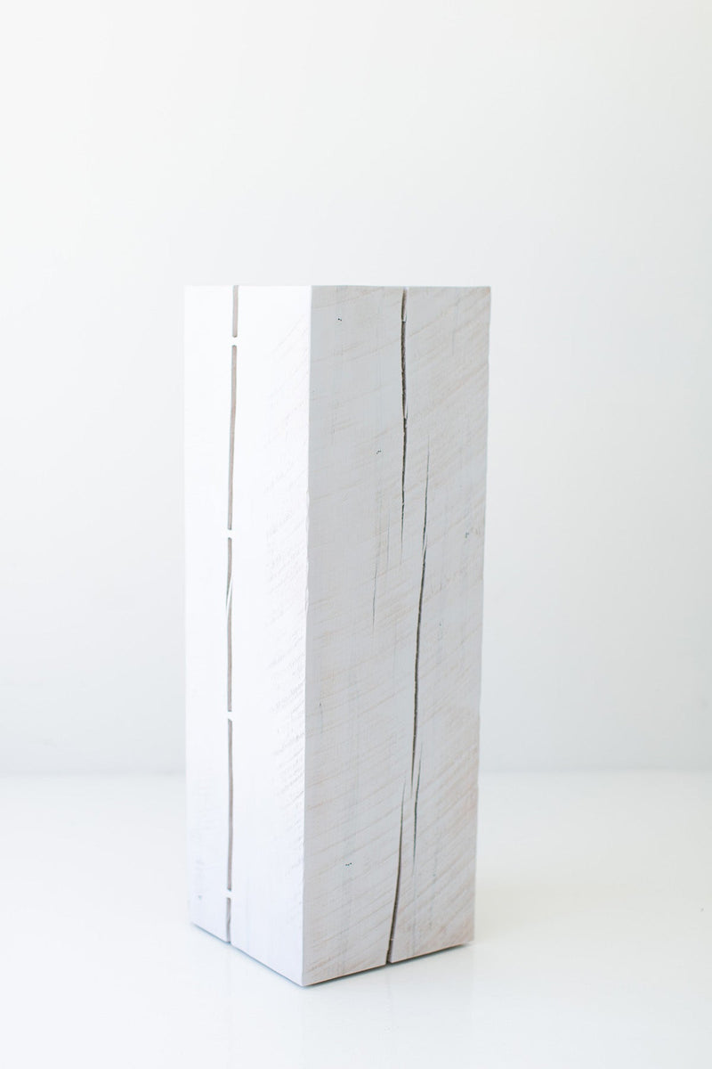 Whitewash maple art pedestal, 36" x 12" x 12" - photo 5