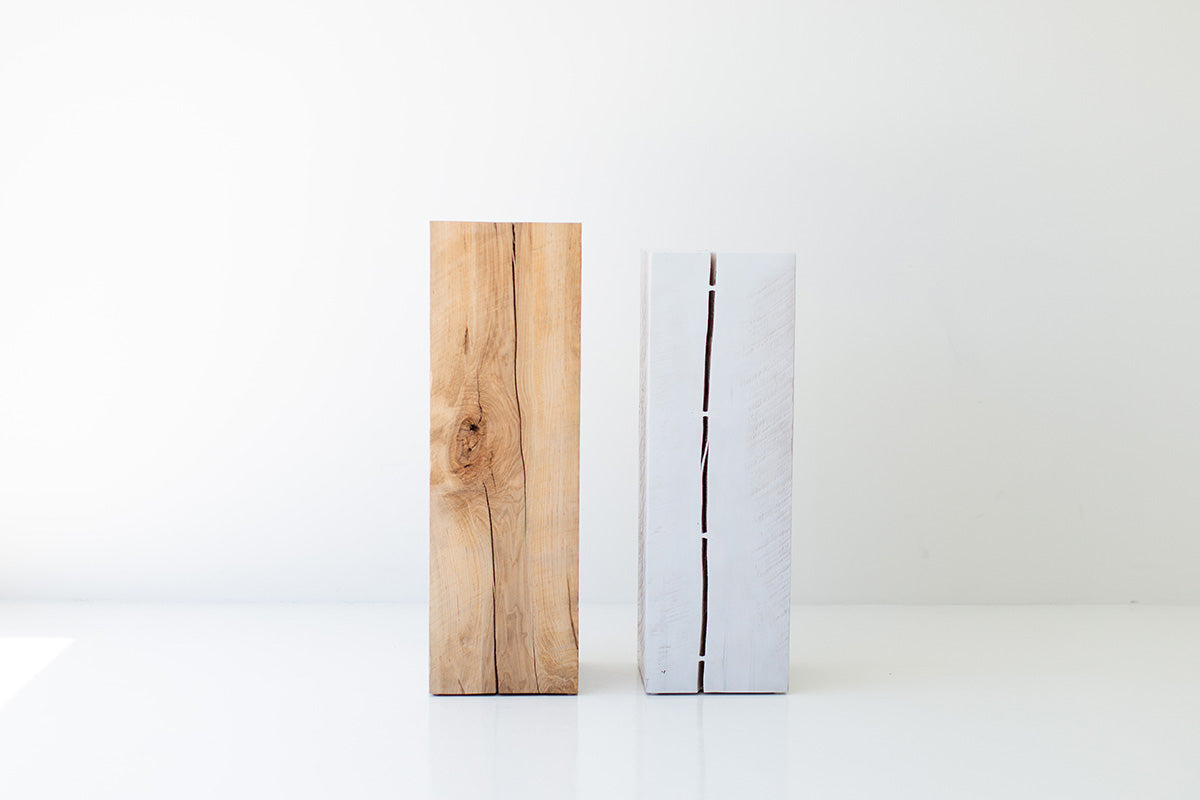 Modern Pedestal Display Stand in White for Bertu Home - 3923