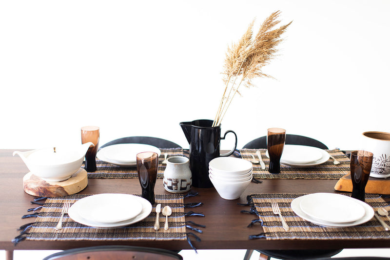 Close-up of the hand-perfected matte finish on the New York tabletop