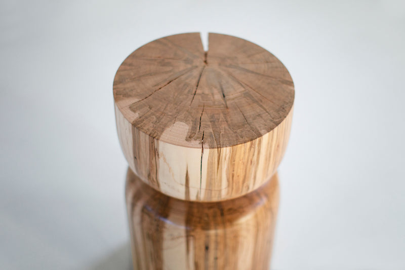 Overhead view of a Roma counter stool showing the seat top