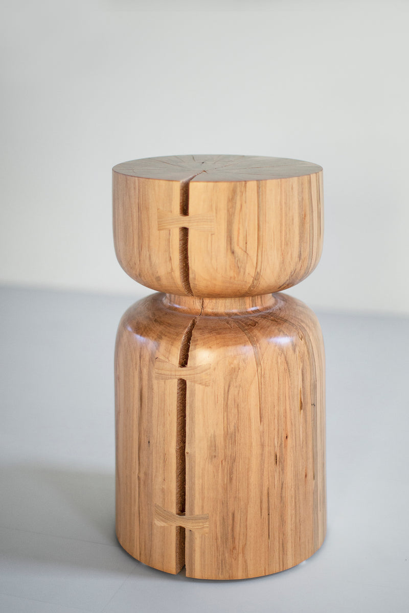 Base detail of a Roma counter stool showing nylon glides