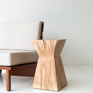 Natural Wood End Table Sol 03