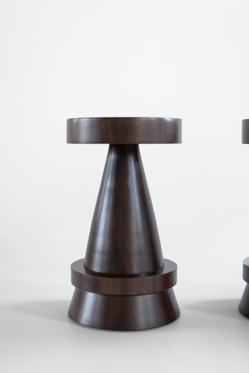 The Outdoor Boca counter stool styled on a patio or outdoor kitchen counter.