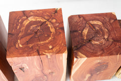 Stump table styled as a nightstand