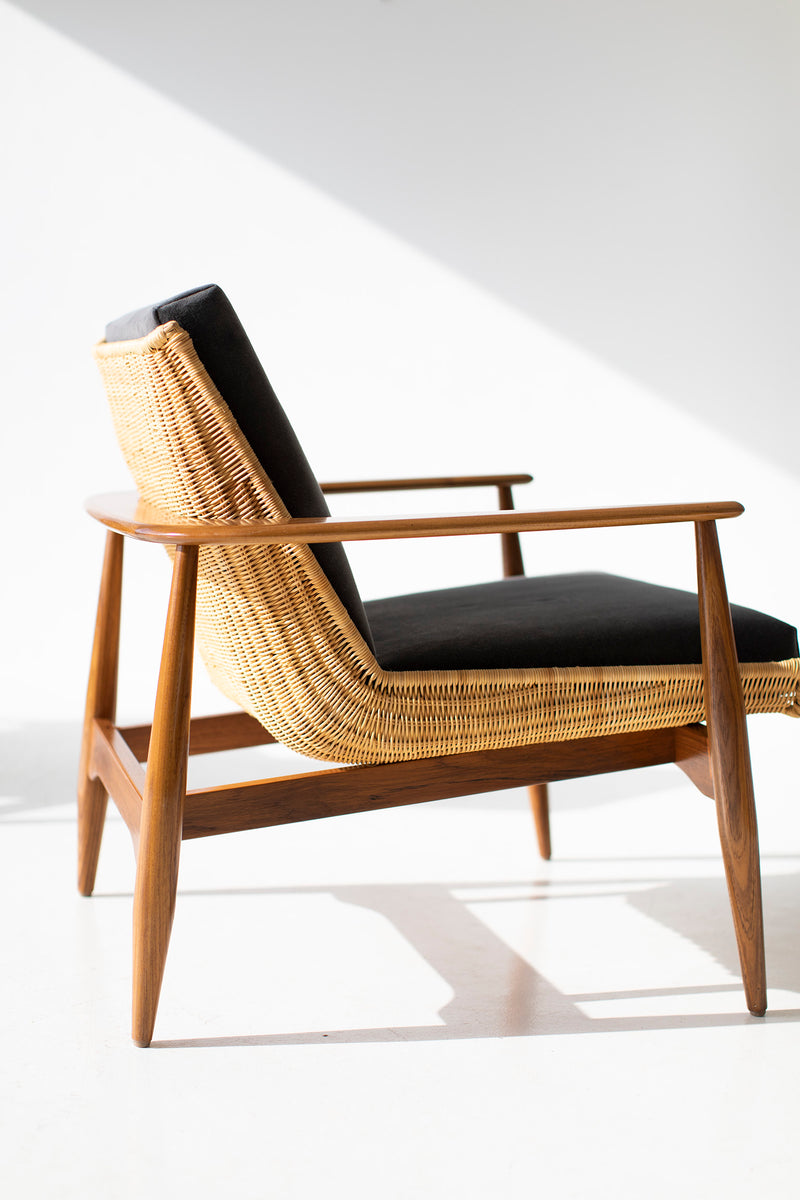 Peabody wicker lounge chair 1806P, fifth angle