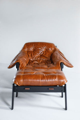 Percival Lafer Leather MP 41 Lounge Chair Ottoman, image 7