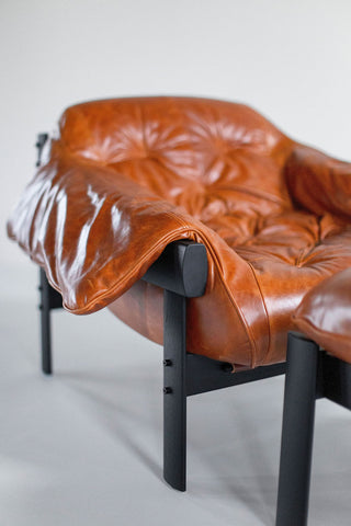 Percival Lafer Leather MP 41 Lounge Chair Ottoman, image 8