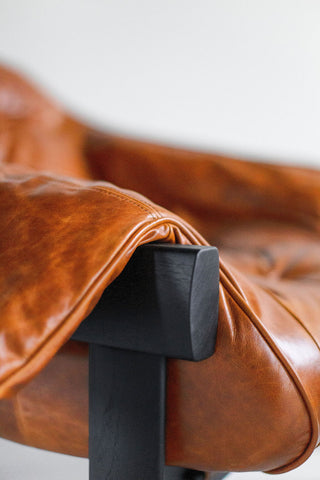 Percival Lafer Leather MP 41 Lounge Chair Ottoman, image 14