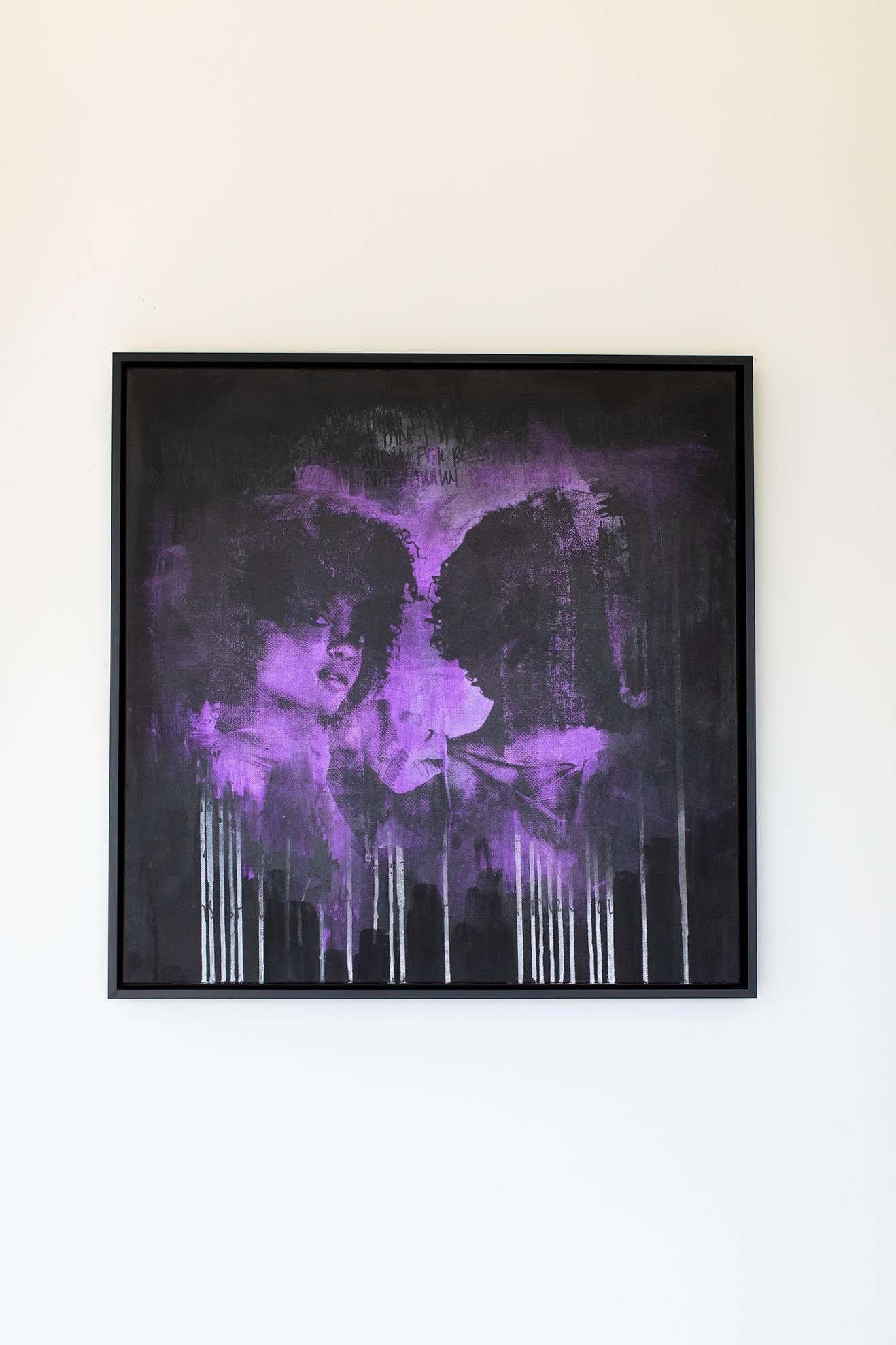 Raining Purple, Street Art Painting - 0323