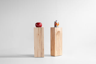 Rectangular Natural Wood Pedestals, image 1