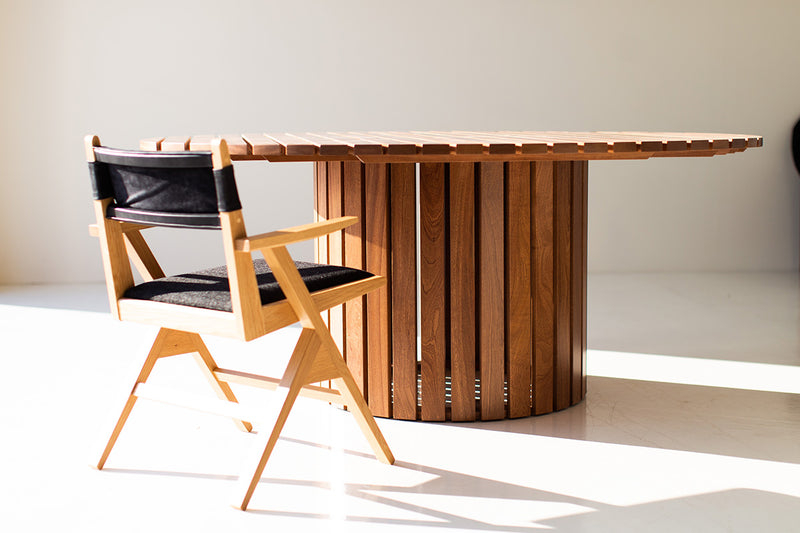 Dining table styled on an outdoor patio