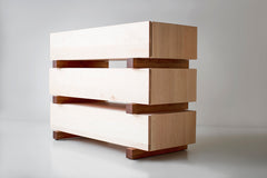 Modern maple dresser with horizontal plank drawer fronts from the Santa Fe collection