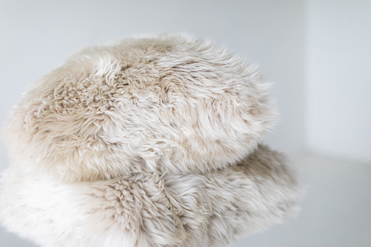 Shearling Fur Pillow Double Sided Image 01