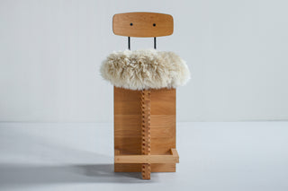 Sheepskin Counter Stool Backrest Cicely, image 10