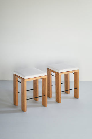 Simple White Oak Counter Stool, image 4