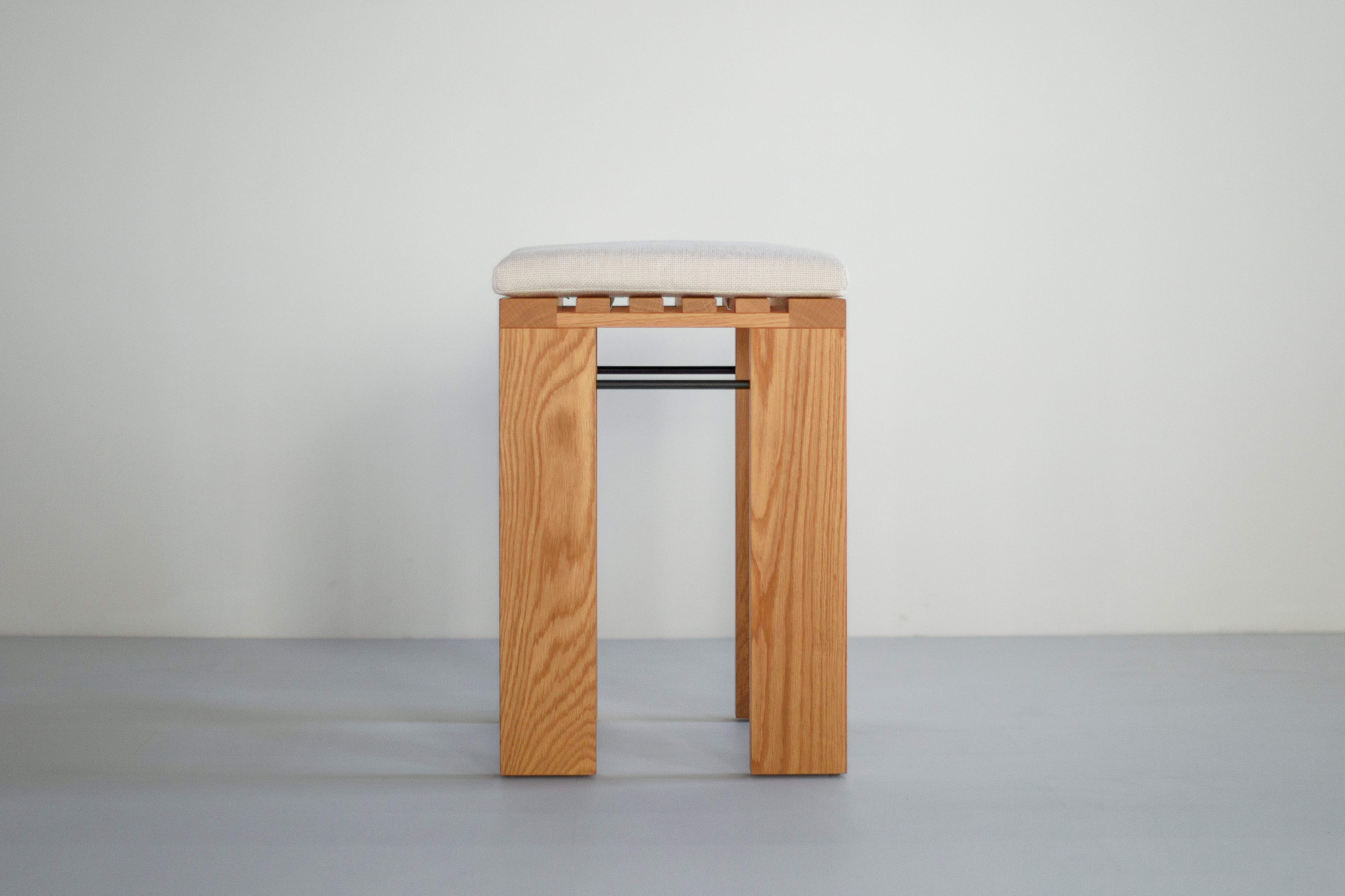 Simple White Oak Counter Stool - 0726