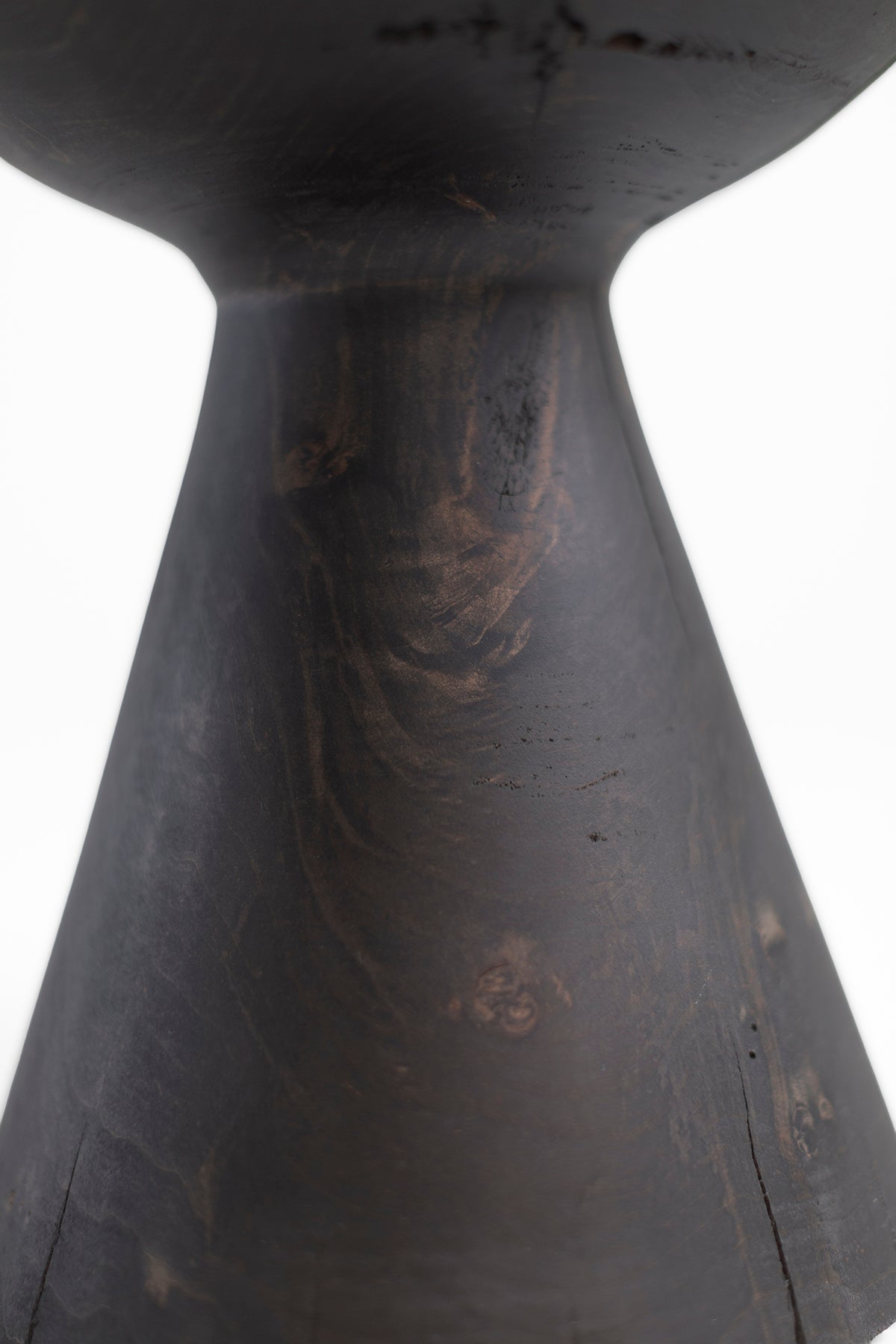 Small Boca Stool with Sheepskin - Aged Finish - 4226