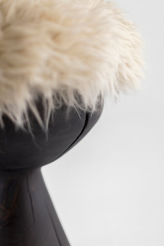 Small Boca Stool Sheepskin Aged Finish image 8