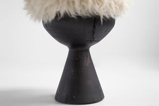 Small Boca Stool Sheepskin Aged Finish image 9