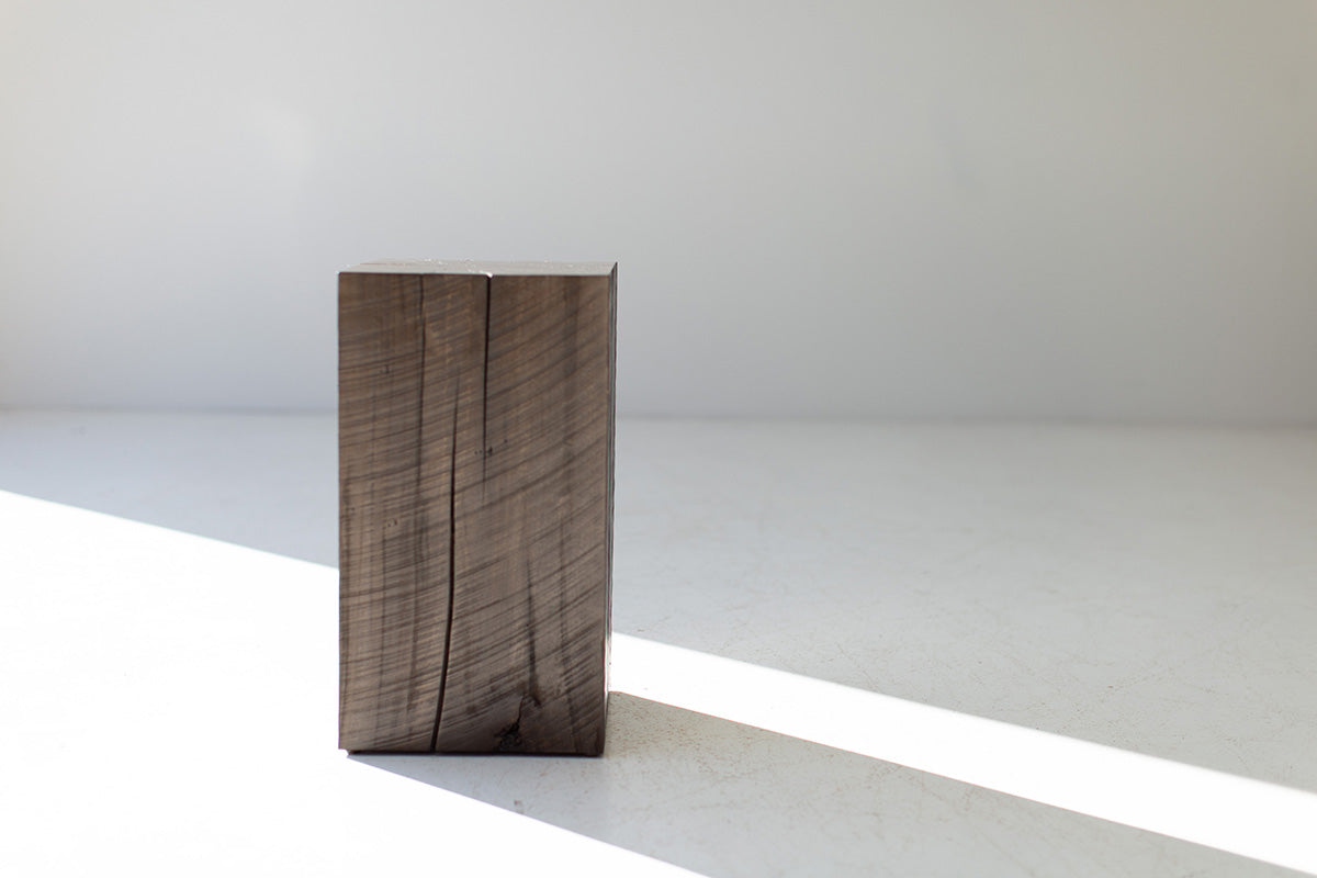 Organic Modern Maple Stump Side Table — Hand-Sawed Wood Side Table by Bertu Home