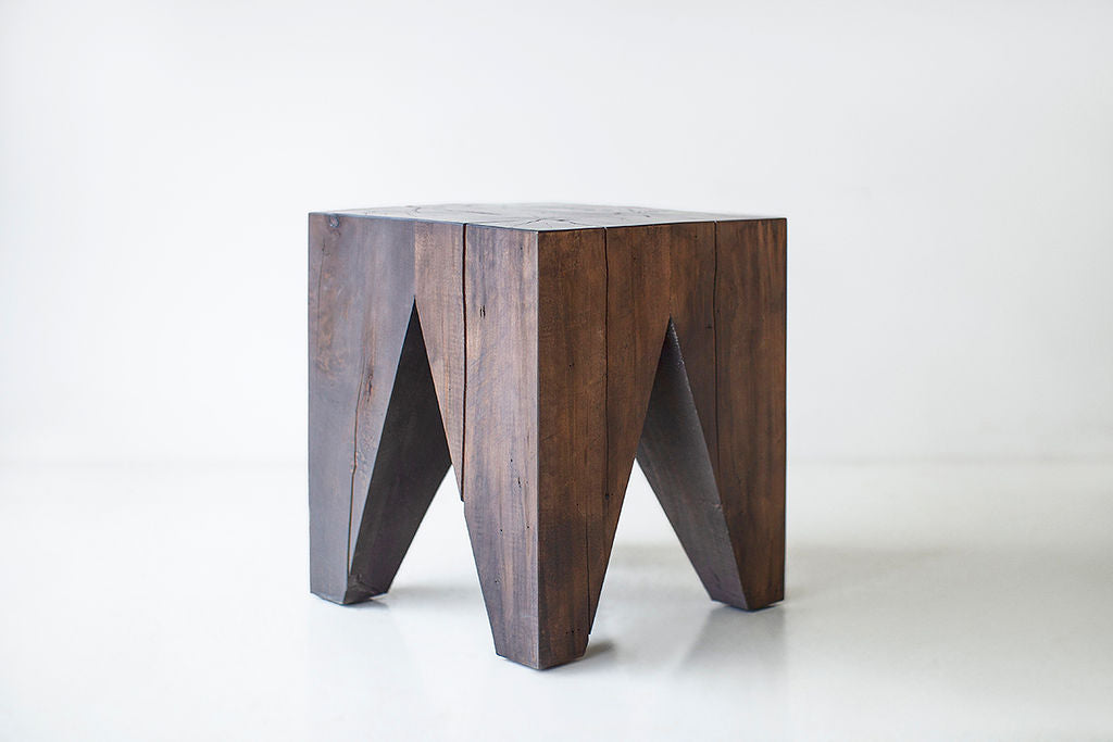 Solid Wood Modern Side Table The Large Vega Image 02