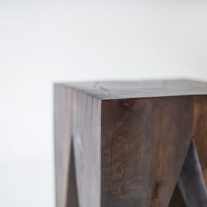 Solid Wood Modern Side Table The Large Vega Image 05
